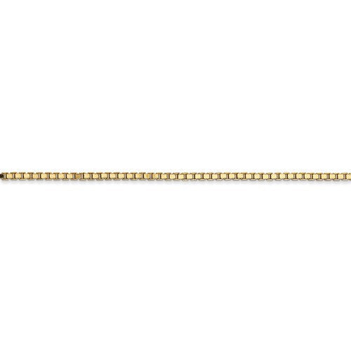 14k yellow gold 1.5 mm polished box bracelet anklet choker necklace pendant chain