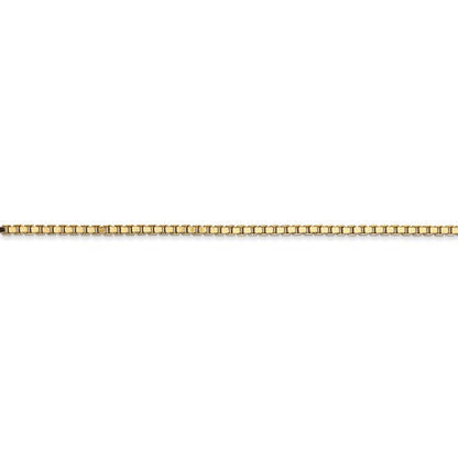 14k yellow gold 1.5 mm polished box bracelet anklet choker necklace pendant chain