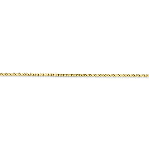 10k yellow gold 1.25mm polished box bracelet anklet choker pendant necklace chain