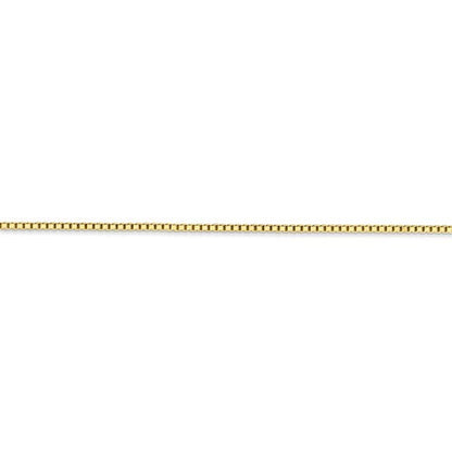 10k yellow gold 1.25mm polished box bracelet anklet choker pendant necklace chain