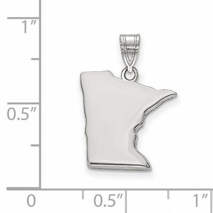 14k gold or sterling silver minnesota mn state map pendant charm personalized monogram
