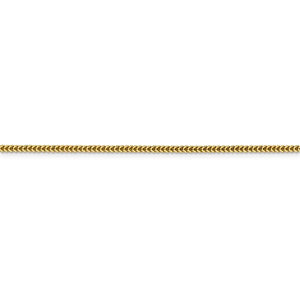 14K Yellow Gold 1.4mm Franco Bracelet Anklet Choker Necklace Pendant Chain