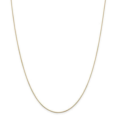 14k yellow gold 0.8mm octagonal snake bracelet anklet choker necklace pendant chain