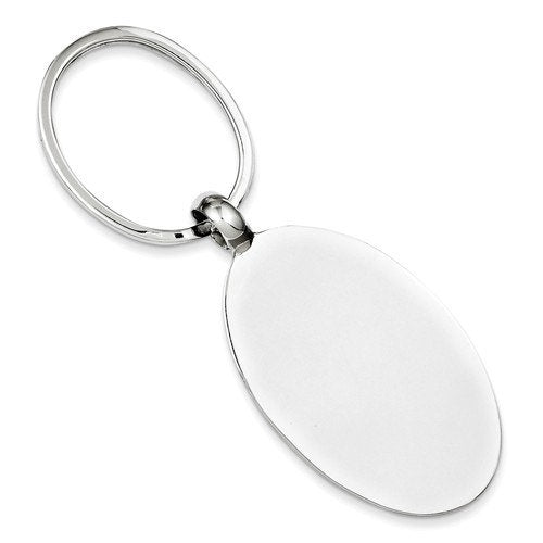 engravable sterling silver oval key holder ring keychain personalized engraved