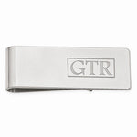 Charger l&#39;image dans la galerie, 14K Yellow White Gold or Sterling Silver Money Clip Custom Order Personalized Monogram
