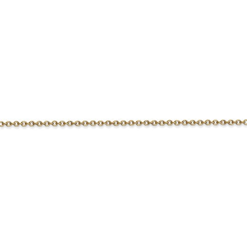 14k yellow gold 1.4mm round open link cable bracelet anklet choker necklace pendant chain