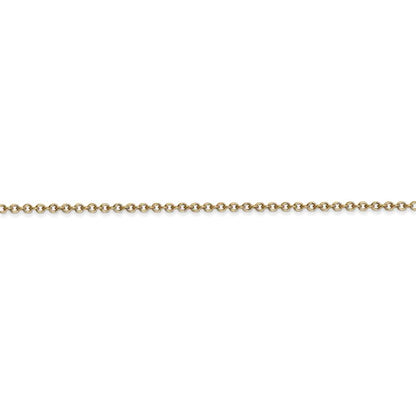 14k yellow gold 1.4mm round open link cable bracelet anklet choker necklace pendant chain