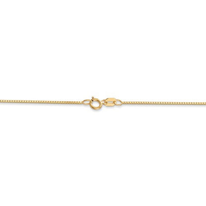 14k yellow gold 0.7mm box bracelet anklet choker necklace pendant chain