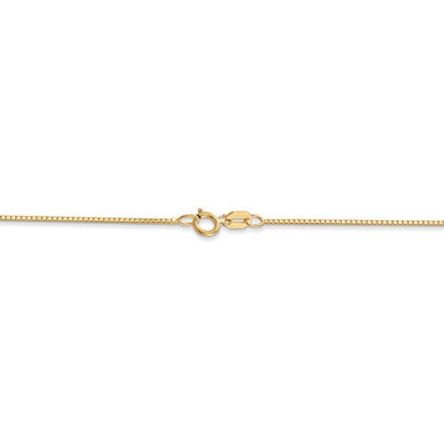 14k yellow gold 0.7mm box bracelet anklet choker necklace pendant chain