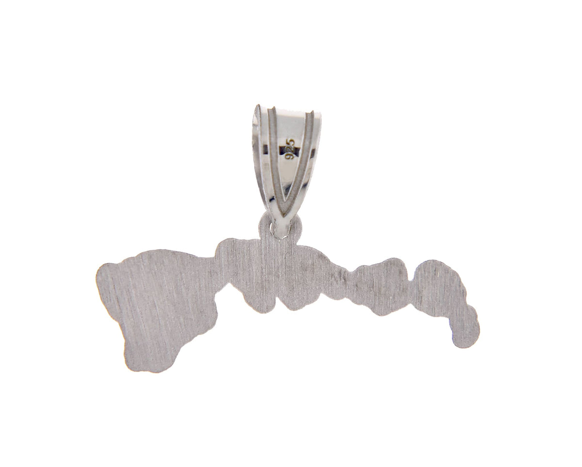 14k gold or sterling silver hawaii hi state map pendant charm personalized monogram