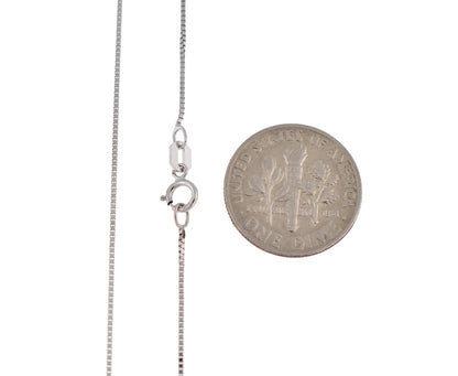 14k white gold 0.7mm box bracelet anklet necklace choker pendant chain