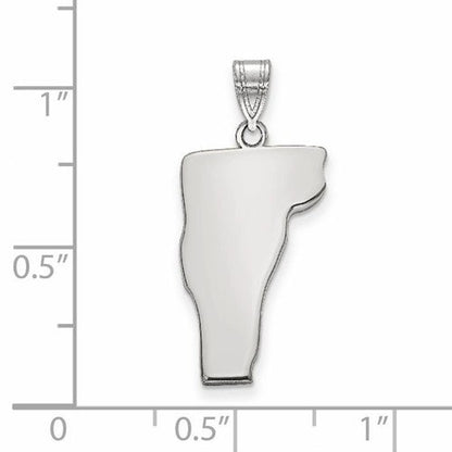 14k gold or sterling silver vermont vt state map pendant charm personalized monogram