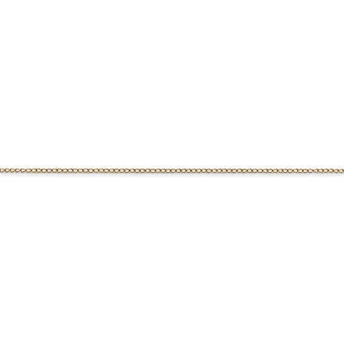 14k Yellow Gold 0.5mm Thin Curb Bracelet Anklet Necklace Choker Pendant Chain