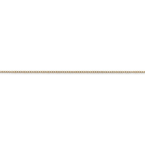 14k yellow gold 0.5mm thin curb bracelet anklet necklace choker pendant chain
