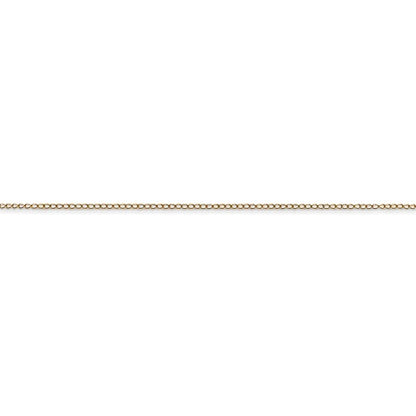 14k yellow gold 0.5mm thin curb bracelet anklet necklace choker pendant chain
