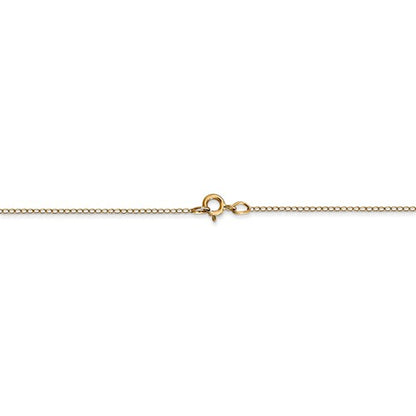 14k yellow gold 0.5mm thin curb bracelet anklet necklace choker pendant chain