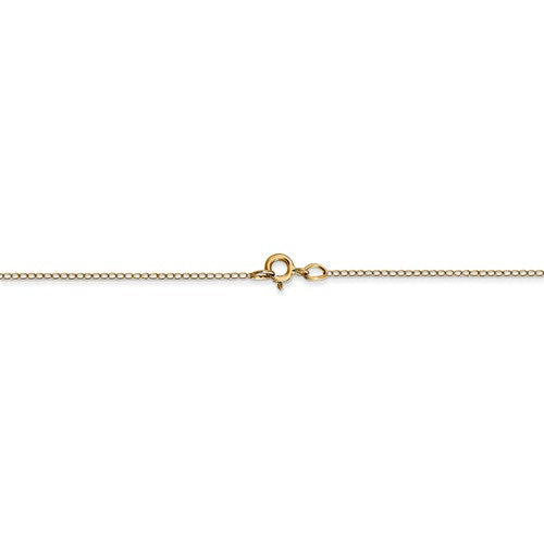 14k yellow gold 0.5mm thin curb bracelet anklet necklace choker pendant chain