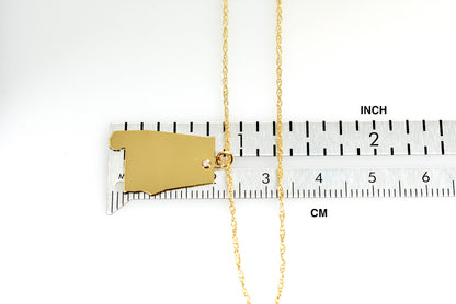 14k 10k yellow rose white gold diamond silver alabama al state map personalized city necklace