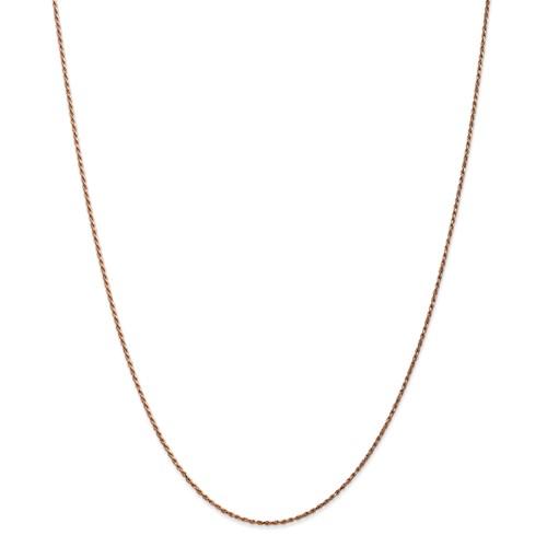 14k rose gold 1mm diamond cut rope bracelet anklet choker necklace pendant chain
