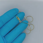 Indlæs og afspil video i gallerivisning 14K Yellow Gold 1mm Octagonal Snake Bracelet Anklet Choker Necklace Pendant Chain
