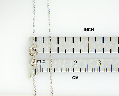 14k white gold 0.5mm thin curb bracelet anklet necklace choker pendant chain