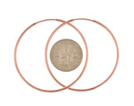 Load image into Gallery viewer, 14k Rose Gold Classic Endless Round Hoop Earrings 38mm x 1.5mm
