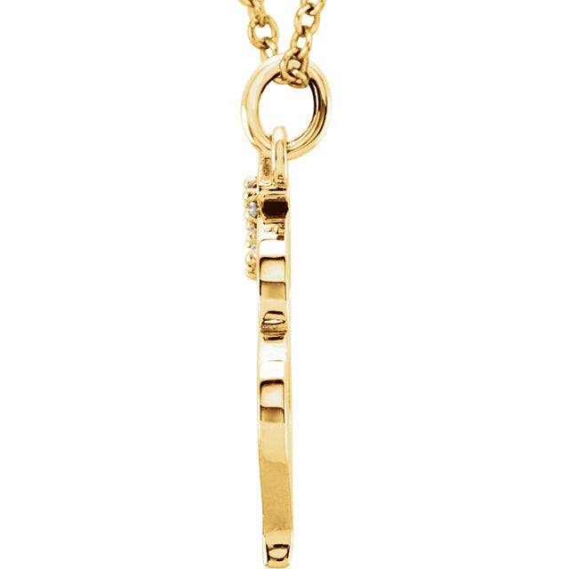 14k yellow rose white gold .025 ctw diamond tiny petite lowercase letter m initial alphabet pendant charm necklace