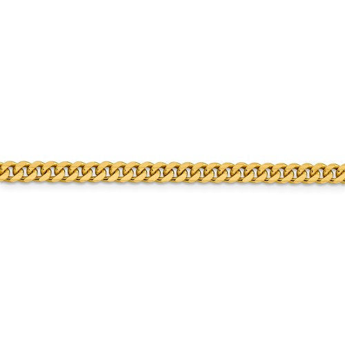 14K Yellow Gold 4.25mm Miami Cuban Link Bracelet Anklet Choker Necklace Pendant Chain