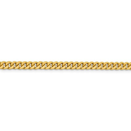 14k yellow gold 4.25mm miami cuban link bracelet anklet choker necklace pendant chain