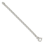 Load image into Gallery viewer, Sterling Silver 6mm Fancy Link Rolo Bracelet Chain Spring Ring Clasp 7.5 inches
