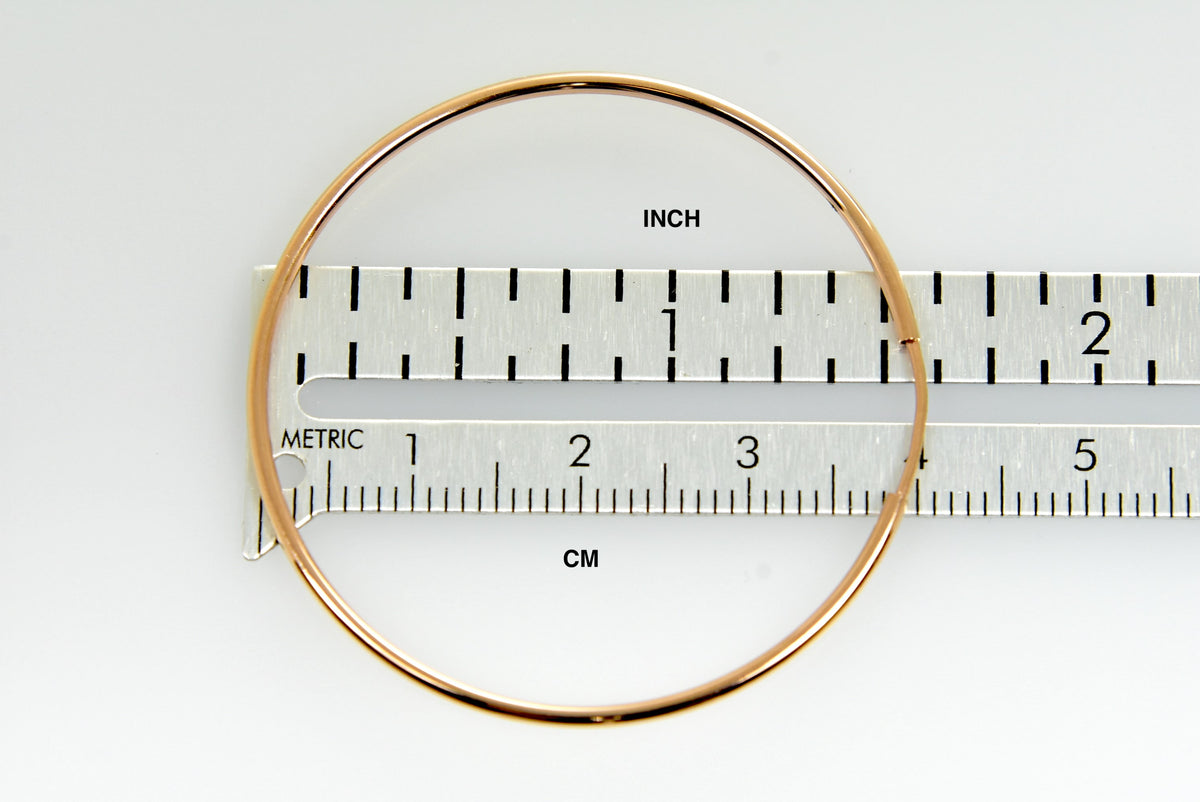 14k rose gold classic endless round hoop earrings 40mm x 1.5mm