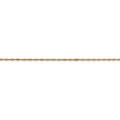14k Yellow Gold 1mm Singapore Twisted Bracelet Anklet Necklace Choker Pendant Chain