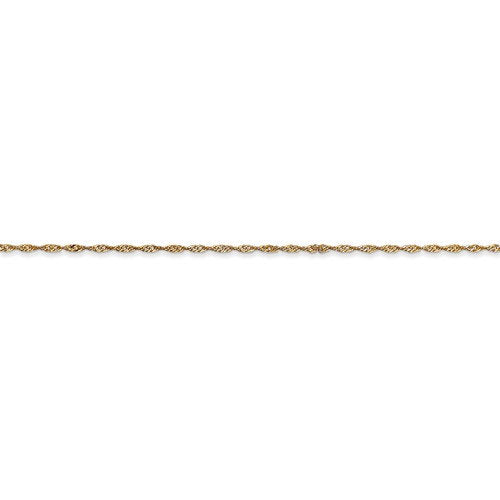14k yellow gold 1mm singapore twisted bracelet anklet necklace choker pendant chain