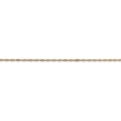 14k yellow gold 1mm singapore twisted bracelet anklet necklace choker pendant chain
