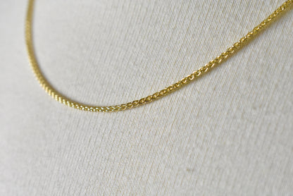 14k yellow gold 1.65mm spiga wheat bracelet anklet choker necklace pendant chain