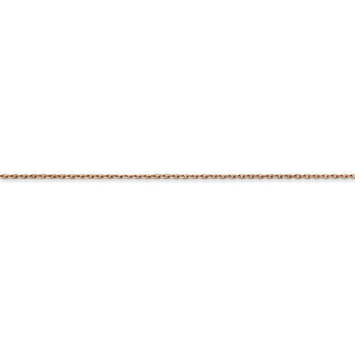 14k rose gold 0.80mm diamond cut choker necklace pendant chain