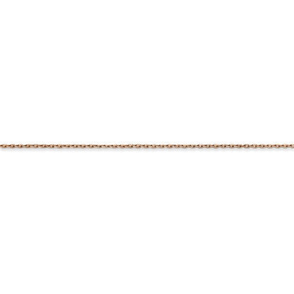14k rose gold 0.80mm diamond cut choker necklace pendant chain
