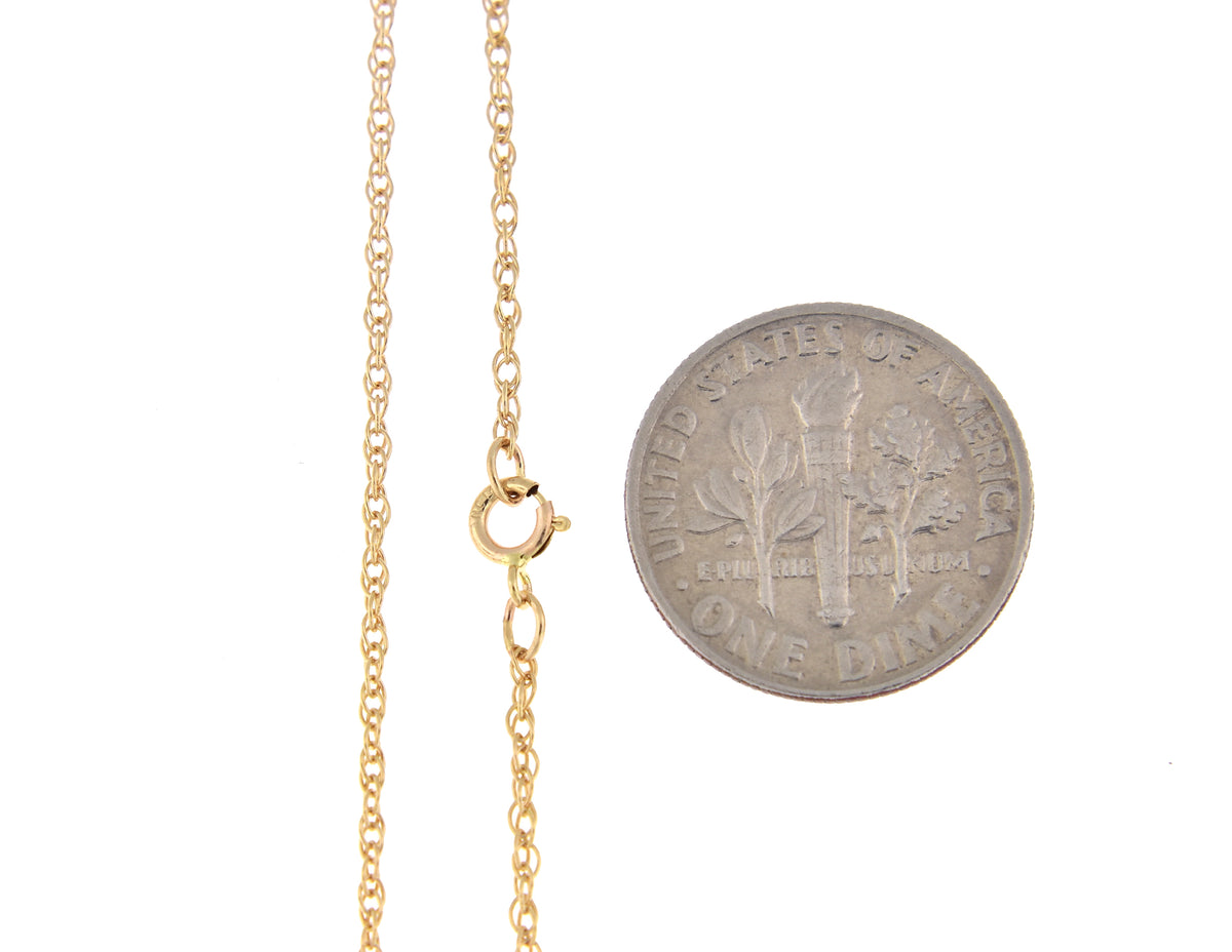 14k yellow gold 1.15mm cable rope bracelet anklet necklace choker pendant chain