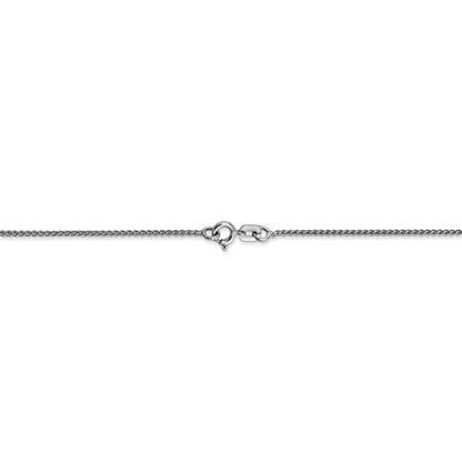 14k white gold 1mm spiga wheat bracelet anklet choker necklace pendant chain