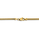 Indlæs billede til gallerivisning 14K Yellow Gold 2.3mm Franco Bracelet Anklet Choker Necklace Pendant Chain
