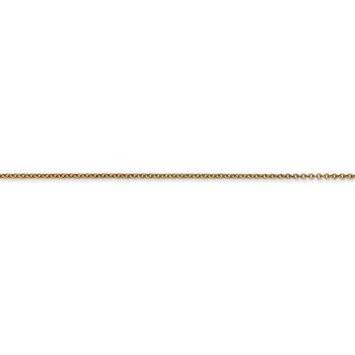 14k Yellow Gold 0.90mm Cable Bracelet Anklet Choker Necklace Pendant Chain Lobster Clasp