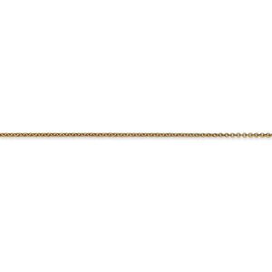 14k Yellow Gold 0.90mm Cable Bracelet Anklet Choker Necklace Pendant Chain Lobster Clasp