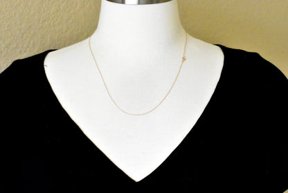 14k rose gold 0.50mm thin cable rope choker necklace pendant chain