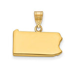 Kép betöltése a galériamegjelenítőbe: 14K Gold or Sterling Silver Pennsylvania PA State Map Pendant Charm Personalized Monogram
