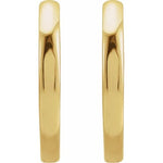 Kép betöltése a galériamegjelenítőbe: Platinum 14K Solid Yellow Rose White Gold 20mm Classic Round Huggie Hinged Hoop Earrings
