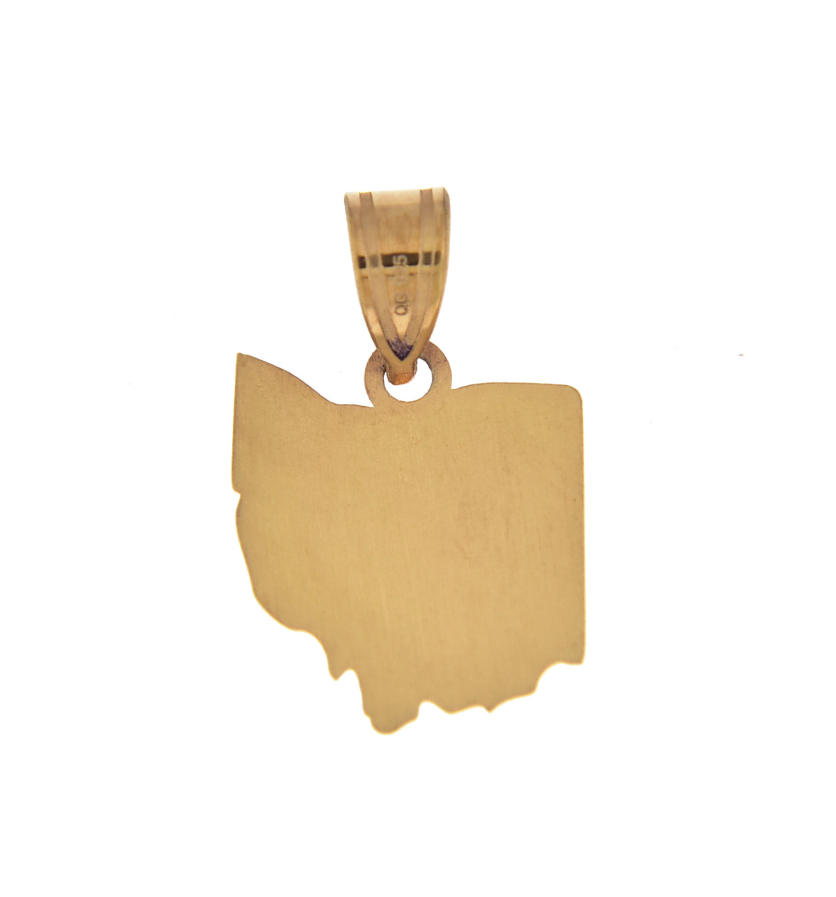 14k gold or sterling silver ohio oh state map pendant charm personalized monogram