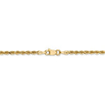 Load image into Gallery viewer, 14K Solid Yellow Gold 2.25mm Diamond Cut Rope Bracelet Anklet Choker Necklace Pendant Chain
