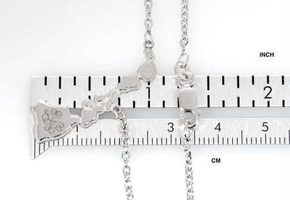 14k gold or sterling silver hawaii hi state necklace personalized monogram