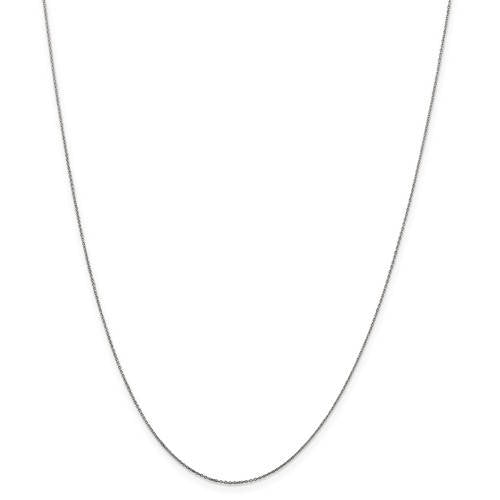 14k white  gold 0.6mm diamond cut cable bracelet anklet choker necklace pendant chain