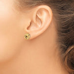 Load image into Gallery viewer, 14k Yellow Gold 11mm Textured Love Knot Stud Post Earrings
